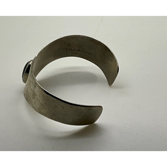 Ken Gastineau Nickel Silver Bracelet Blue Lapis Cabachon - Picture 4 of 4